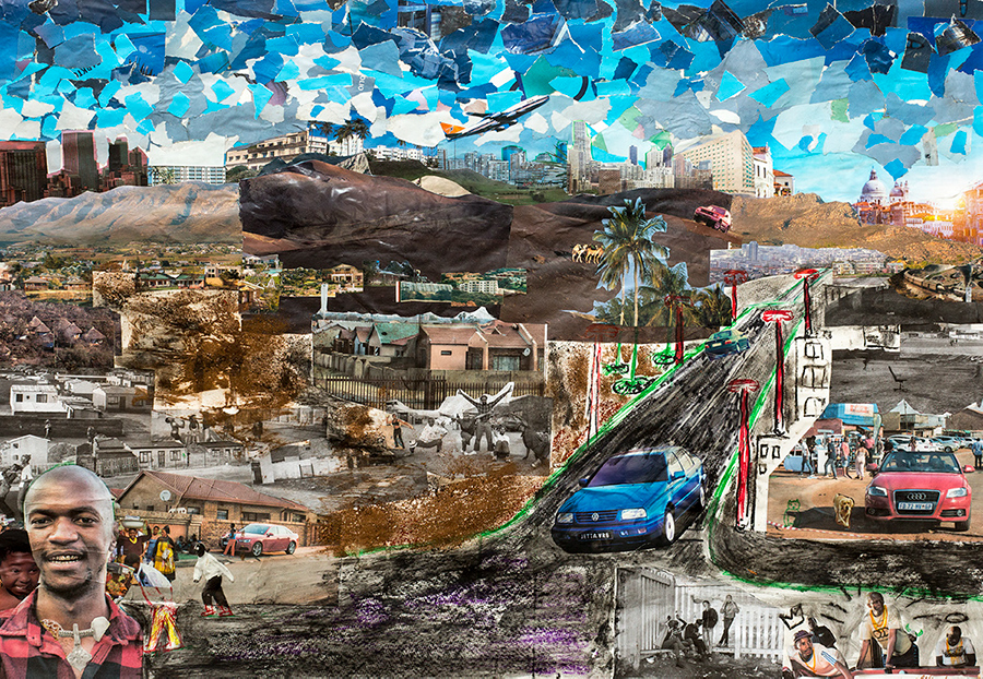 Town to Kasi, group collage by the Nice Magazine from Katlehong, 2018